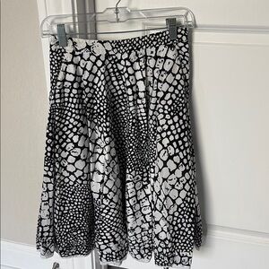 Anthropology Edme & Esyllte Black and White Patterned Women's Skirt